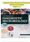 Test Bank For Textbook Of Diagnostic Microbiology 6th  Edition By Connie R&period; Mahon Chapters 1 - 41