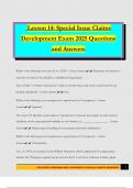 Lesson 14&colon; Special Issue Claims Development Exam 2025 Questions and Answers