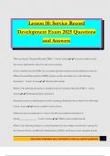 Lesson 10&colon; Service Record Development Exam 2025 Questions and Answers