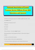National Association of County Veterans Service Officers Exam 2025 Questions and Answers