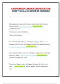 California Flagger Certification &ndash; Exam Questions with Correct Answers &lpar;ATSSA 2025&rpar;
