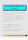 VA Training Exam 2025 Questions and Answers