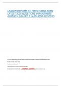 LEADERSHIP CMS ATI PROCTORED EXAM  LATEST 2025 QUESTIONS and ANSWERS  ALREADY GRADED A&plus;&vert;ASSURED SUCCESS 