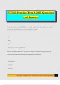 VTNE Practice Test A 2025 Questions and Answers