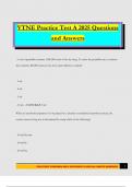 VTNE Practice Test A 2025 Questions and Answers
