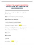Pearson VUE Casualty Insurance &ndash; Practice Exam 2025 &ndash; Verified Questions and Answers for Licensing Preparation