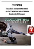 Test Bank for Accounting Principles 14th Edition by Jerry J&period; Weygandt&comma; Paul D&period; Kimmel