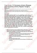 Case Study 13 Coronary Artery Disease  and Coronary Artery Bypass Surgery