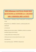 HESI Milestone 2 ACTUAL EXAM TEST QUESTIONS & ANSWERS &lpar;A&plus; GRADED 100&percnt; VERIFIED&rpar; 2025 LATEST&excl;&excl;