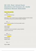 NU 126- final &sol; Actual Exam Questions and Answers &lpar;A&plus; Guide Solution&rpar; Newest 2025&sol;2026  Terms in this set &lpar;935&rpar;         Quiz&lowbar;&lowbar;&lowbar;&lowbar;&quest; Community Based Nursing -               Answer philosophy of care in which the care is provided as patients and their familie