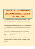 ISA 62443 IC33 Exam Questions 100&percnt; Solved Correct A&plus; Solution Guide New Update
