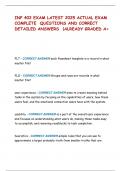 INP 402 EXAM LATEST 2025 ACTUAL EXAM COMPLETE  QUESTIONS AND CORRECT DETAILED ANSWERS  &vert;ALREADY GRADED A&plus;