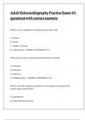 Adult Echocardiography Practice Exam -2 questions with correct answers