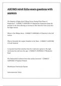 ARDMS Adult Echo exam questions with answer