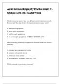 Adult Echocardiography Practice Exam -1 QUESTIONS WITH ANSWERS