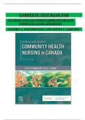 COMPLETE TEST BANK FOR STANHOPE AND LANCASTER'S COMMUNITY HEALTH NURSING IN CANADA 4TH EDITION SANDRA A&period; MACDONALD&comma; AND SONYA L&period; JAKUBEC