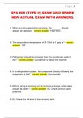 EPA 608 &lpar;TYPE II&rpar; EXAM 2025 BRAND  NEW ACTUAL EXAM WITH ANSWERS&period;