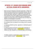 ETHICS 311 EXAM 2025 BRAND NEW  ACTUAL EXAM WITH ANSWERS&period;