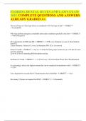 FLORIDA DENTAL RULES AND LAWS EXAM 2025&period; COMPLETE QUESTIONS AND ANSWERS ALREADY GRADED A&plus;&period;