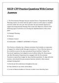 NIGP-CPP Practice Questions With Correct Answers