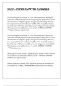 NIGP &ndash; CPP EXAM WITH ANSWERS