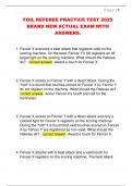 FOIL REFEREE PRACTICE TEST 2025  BRAND NEW ACTUAL EXAM WITH  ANSWERS&period; 