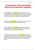 GUAM NOTARY EXAM 2025 BRAND  NEW ACTUAL EXAM WITH ANSWERS&period; 