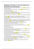 Biology 110 Exam 3 &vert; Actual study set &vert; Questions and Answers