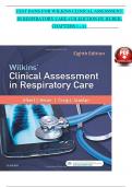 TEST BANK FOR WILKINS CLINICAL ASSESSMENT IN RESPIRATORY CARE 8TH EDITION BY HUBER&comma; CHAPTERS 1 - 21&emsp;