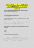 NCSF CPT Exam Review UPDATED  Actual  QUESTIONS AND Correct  ANSWERS