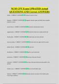 NCSF CPT Exam UPDATED Actual   QUESTIONS AND Correct ANSWERS