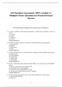 ATI Nutrition Assessment&colon; 100&percnt; Graded A&plus; Multiple-Choice Questions for Proctored Exam Success