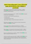Adult Echocardiography Exam UPDATED  Study QUESTIONS AND CORRECT  ANSWERS