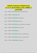 Florida Contractors Manual Exam  ACTUAL QUESTIONS AND CORRECT  ANSWERS