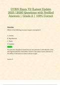 CCRN Exam V2 &lpar;Latest Update 2025 &sol; 2026&rpar; Questions with Verified Answers &vert; Grade A &vert; 100&percnt; Correct