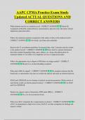 AAPC CPMA Practice Exam Study  Updated ACTUAL QUESTIONS AND  CORRECT ANSWERS