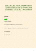 MICU CCRN Exam Review &lpar;Latest Update 2025 &sol; 2026&rpar; Questions with Answers &vert; Grade A &vert; 100&percnt; Correct