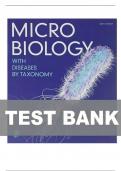 Test Bank - Microbiology with Diseases by Taxonomy&comma; 6th Edition by Bauman&comma; All Chapters 1-27 &vert; Complete Guide A&plus;