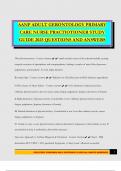 AANP ADULT GERONTOLOGY PRIMARY CARE NURSE PRACTIOTIONER STUDY GUIDE 2025 QUESTIONS AND ANSWERS