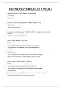 CLIENT CENTERED CARE 2 EXAM