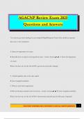 AGACNP Review Exam 2025 Questions and Answers