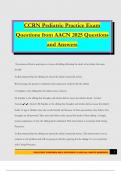CCRN Pediatric Practice Exam Questions from AACN 2025 Questions and Answers