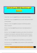 AANC Bundled Exams 2025 &lpar;Questions and Answers&rpar;