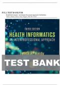 Test Bank For Health Informatics An Interprofessional Approach 3rd Edition by Lynda R Hardy&vert;&vert;ISBN NO&colon;10&comma;0323829597&vert;&vert;ISBN NO&colon;13&comma;978-0323829595&vert;&vert;All Chapters&vert;&vert;Complete Guide A&plus;