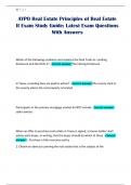AYPO Real Estate Principles of Real Estate II Exam Study Guide&semi; Latest Exam Questions With Answers