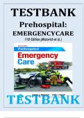  Test Bank - Prehospital Emergency Care 12th Edition by Mistovich & Karren &vert;&vert; All Chapters 1-46 &vert;&vert; Newest Edition