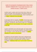 NURS 676 Advanced Pharmacology &ndash; Final Exam Study Guide with Verified Answers &lpar;2025&comma; Latest Version&rpar; &ndash; 100&percnt; Correct Q&A