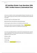 ATI Nutrition Retake Exam Questions With 100&percnt; Verified Answers &vert; Guaranteed Pass