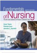 Test Bank for Fundamentals of Nursing The Art and Science of Person-Centered Care 9th Edition By Carol Taylor&semi; Pamela Lynn&semi; Jennifer Bartlett&comma; All Chapters 1-46