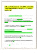 NSC Exam 3 Questions with 100- Correctly Answers Questions UpToDate 2025 Already Graded A&plus;